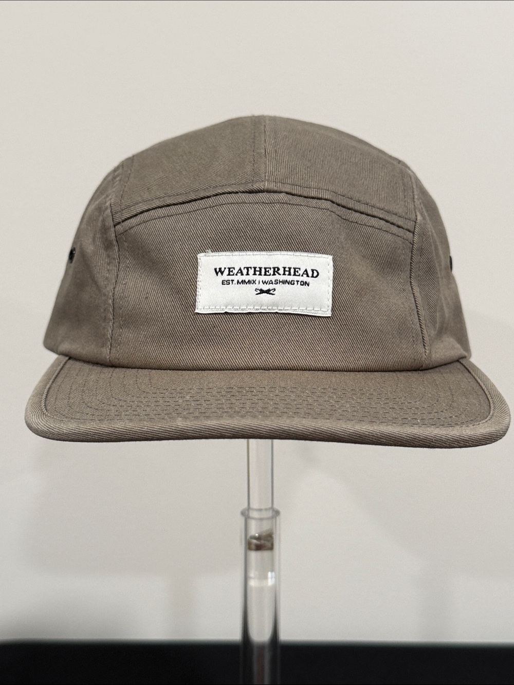 The Classics Weatherhead Clothing 5 Panel Camp Hat Flat Brim Dark Khaki